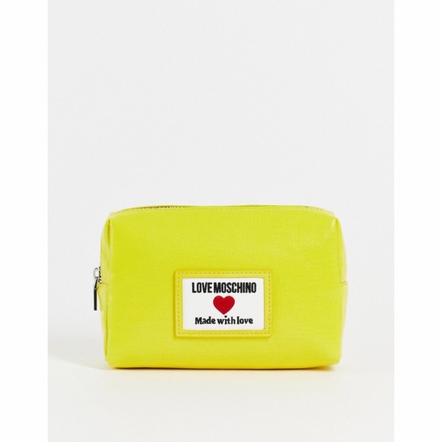 モスキーノ Love Moschino レディース ポーチ 化粧ポーチ Heart Logo Make Up Bag In Yellow イエロー