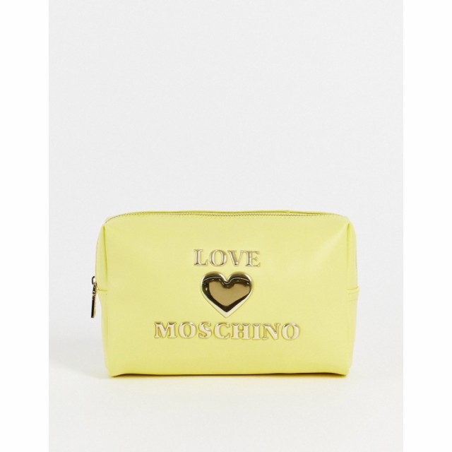 モスキーノ Love Moschino レディース ポーチ 化粧ポーチ Heart Logo Make Up Bag In Yellow イエロー