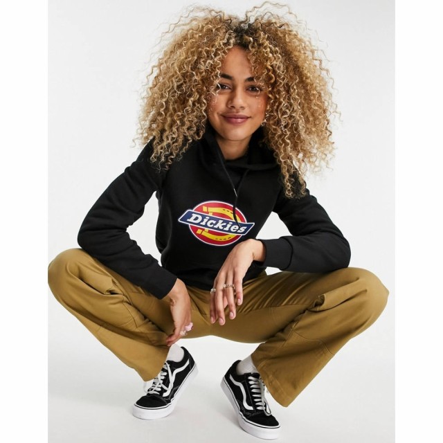 ディッキーズ Dickies レディース パーカー トップス Horseshoe Icon Logo Hoodie In Black ブラック