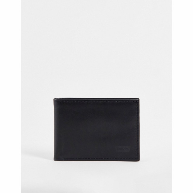 リーバイス Levis メンズ 財布 Leather Wallet With Batwing Logo In Black ブラック