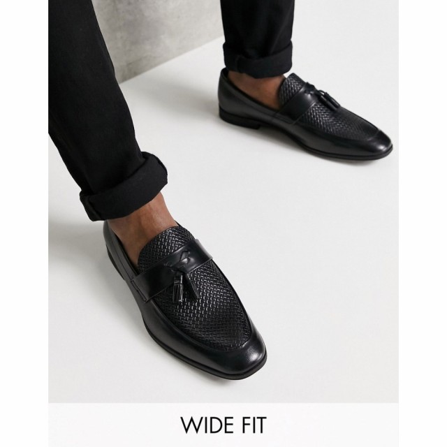 リバーアイランド River Island メンズ ローファー シューズ・靴 Wide Fit Embossed Loafer In Black ブラック