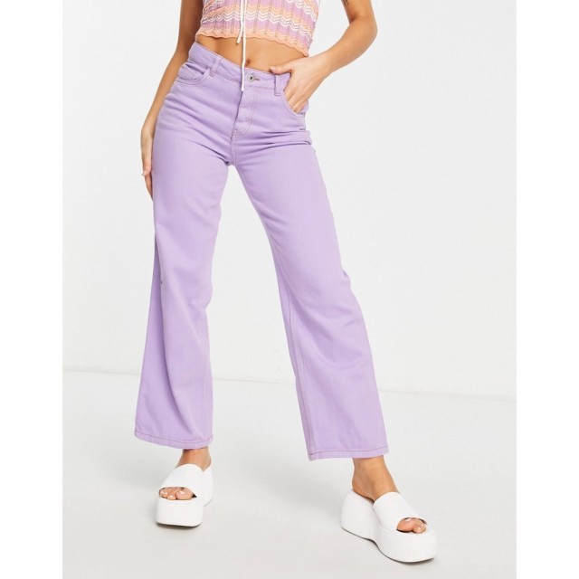 ノイズィーメイ Noisy May レディース ジーンズ・デニム ボトムス・パンツ High Waisted Straight Leg Jeans In Purple パープル