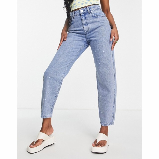 ミス セルフリッジ Miss Selfridge レディース ジーンズ・デニム ボトムス・パンツ High Waist Jewel Mom Jean In Mid Wash ウォッシュブ