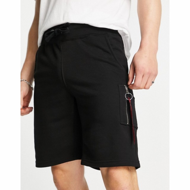 アルファ インダストリーズ Alpha Industries メンズ ショートパンツ カーゴ ボトムス・パンツ X-Fit Cargo Sweat Shorts In Black ブラ