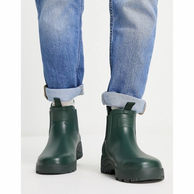 リバーアイランド River Island メンズ レインシューズ・長靴 シューズ・靴 Low Moulded Welly Boot In Green グリーン