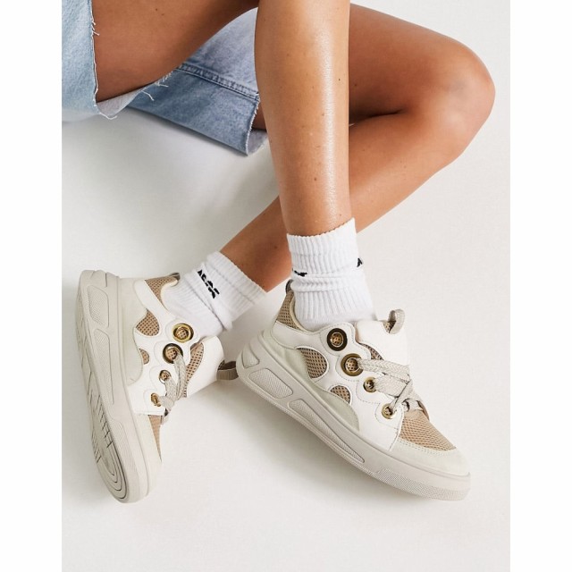 エイソス ASOS DESIGN レディース スニーカー シューズ・靴 Duty Skater Trainers In Beige ベージュ