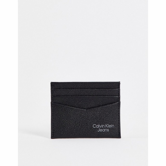 カルバンクライン Calvin Klein Jeans メンズ カードケース・名刺入れ 二つ折り Micro Pebble Bifold Cardholder In Black ブラック