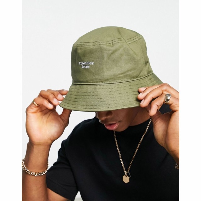 カルバンクライン Calvin Klein Jeans メンズ ハット バケットハット 帽子 Dynamic Bucket Hat In Khaki カーキ