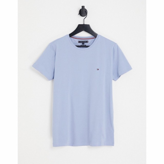 トミー ヒルフィガー Tommy Hilfiger メンズ Tシャツ トップス Icon Logo Slim Fit T-Shirt In Light Blue ライトブルー