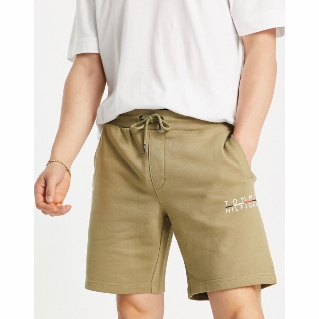 トミー ヒルフィガー Tommy Hilfiger メンズ ショートパンツ ボトムス・パンツ Square Logo Sweat Shorts In Tan タン