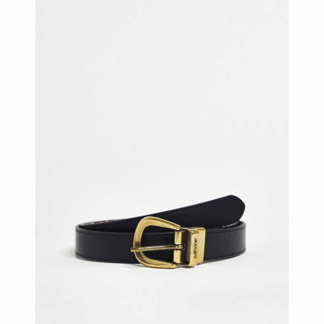 リーバイス Levis レディース ベルト Reversible Belt In Leopard Print レギュラーブラック