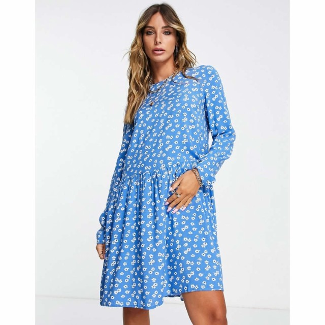 ワイ エー エス Y.A.S レディース ワンピース ミニ丈 ワンピース・ドレス Hunter Ditsy Mini Dress In Blue シルバーレークブルー