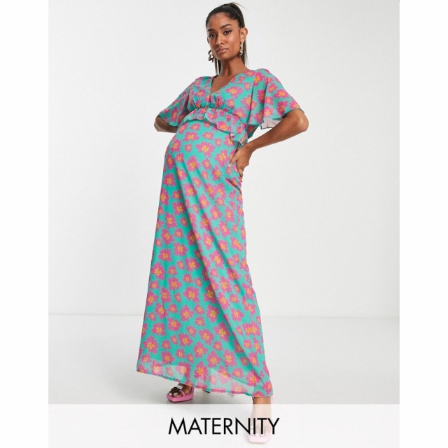 ツイストワンダー Twisted Wunder Maternity レディース ワンピース マキシ丈 ワンピース・ドレス Maxi Dress In Bright Floral With Fri