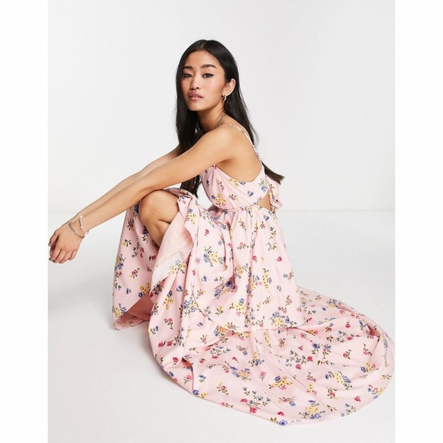 コレクティブザラベル Collective The Label レディース ワンピース Ａライン ワンピース・ドレス Bow Back Tiered Midi Dress In Pink D