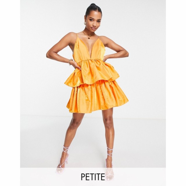 コレクティブザラベル Collective The Label Petite レディース ワンピース Ａライン ワンピース・ドレス Plunge Tiered Mini Dress In O