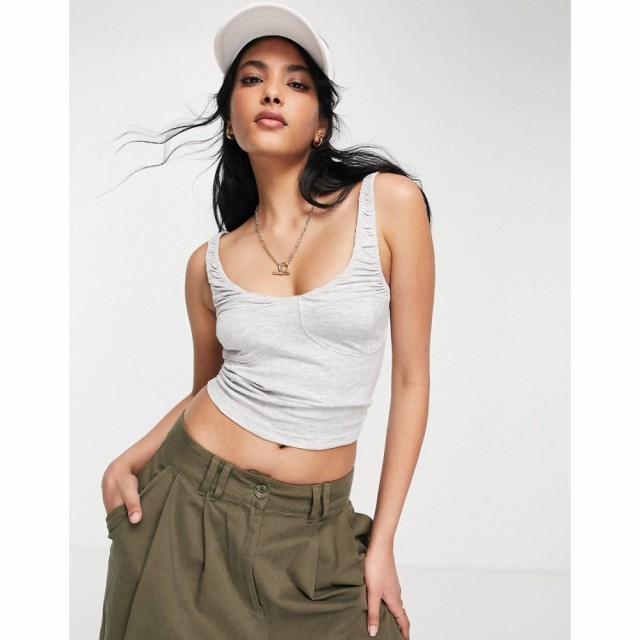 フレンチコネクション French Connection レディース スリップ・キャミソール インナー・下着 Jersey Cami Top With Bust Detail In Grey