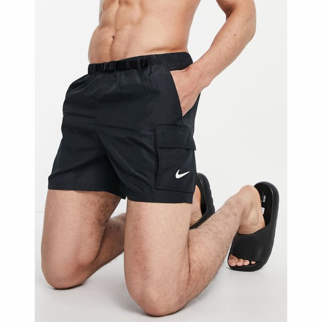 ナイキ Nike Swimming メンズ 海パン 水着・ビーチウェア 5 Inch Cargo Shorts In Black ブラック