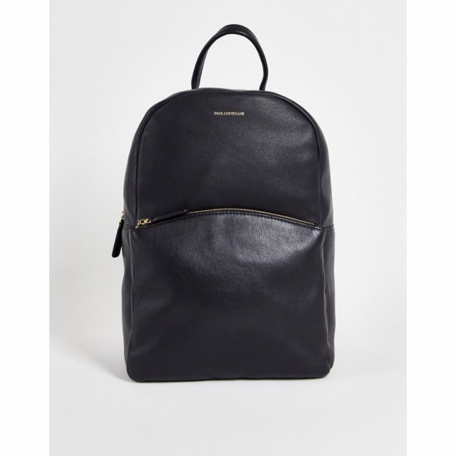 ポール コステロー Paul Costelloe レディース バックパック・リュック バッグ Leather Front Pocket Backpack In Black ブラック