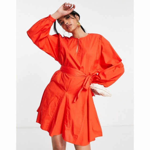 ヴェロモーダ Vero Moda レディース ワンピース ミニ丈 ワンピース・ドレス Mini Dress With Keyhole Neck In Red レッド