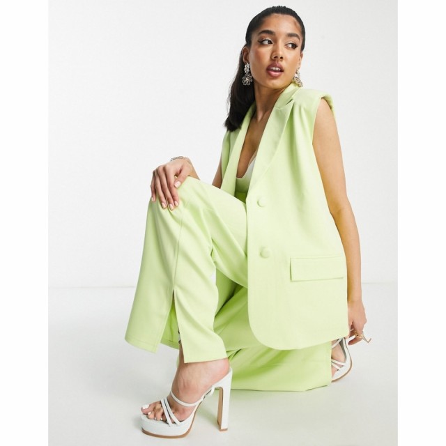 フローリック The Frolic レディース ベスト・ジレ トップス Sleeveless Tailored Jacket In Soft Lime ライム