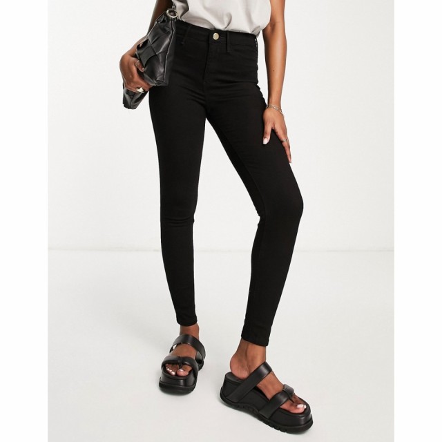 リバーアイランド River Island レディース ジーンズ・デニム ボトムス・パンツ Molly Mid Rise Jegging In Black ブラック