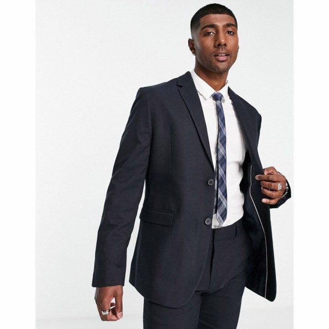 ニュールック New Look メンズ スーツ・ジャケット アウター Skinny Suit Jacket In Navy ネイビー