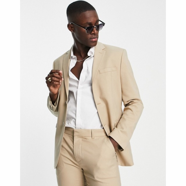 ニュールック New Look メンズ スーツ・ジャケット アウター Skinny Suit Jacket In Tan タン