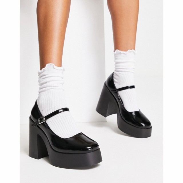 エイソス ASOS DESIGN レディース ヒール シューズ・靴 Polar Chunky High Heeled Mary - Jane In Black Patent ブラック