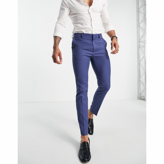 ベンシャーマン Ben Sherman メンズ スラックス スキニー ボトムス・パンツ Skinny Suit Trousers In Blue ブルー