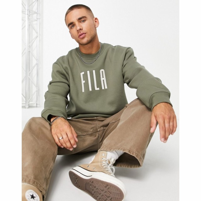 フィラ Fila メンズ スウェット・トレーナー トップス Heritage Sweatshirt In Khaki カーキ