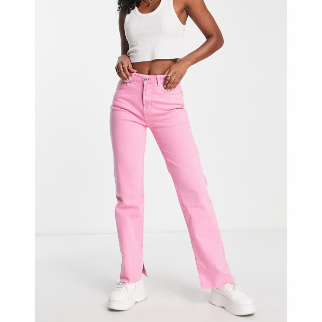 オンリー Only レディース ジーンズ・デニム ボトムス・パンツ Emily Flare Side Split Jean In Bright Pink ブライトピンク