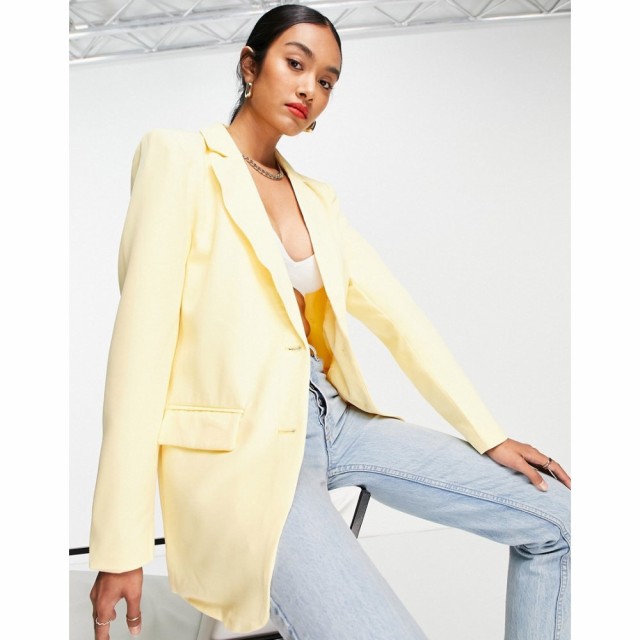 ヴィラ Vila レディース スーツ・ジャケット アウター Tailored Suit Blazer In Lemon イエロー