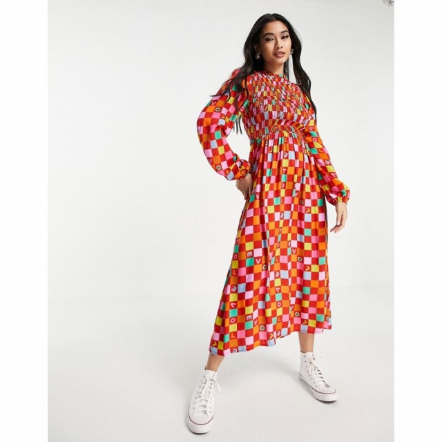 ネバーフリードレス Never Fully Dressed レディース ワンピース ミドル丈 ワンピース・ドレス Love Swedish Printed Midi Dress In Mult