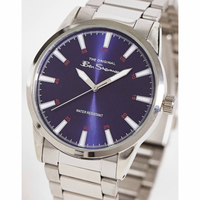 ベンシャーマン Ben Sherman メンズ 腕時計 ブレスレットウォッチ Chunky Bracelet Watch In Silver With Navy Dial シルバー