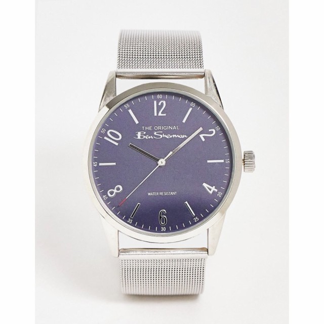 ベンシャーマン Ben Sherman メンズ 腕時計 Stainless Steel Mesh Strap Watch In Silver With Navy Dial シルバー