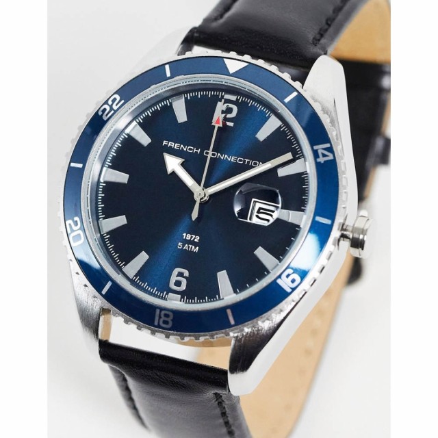 フレンチコネクション French Connection メンズ 腕時計 Chunky Dial Watch In Black And Navy ブラック