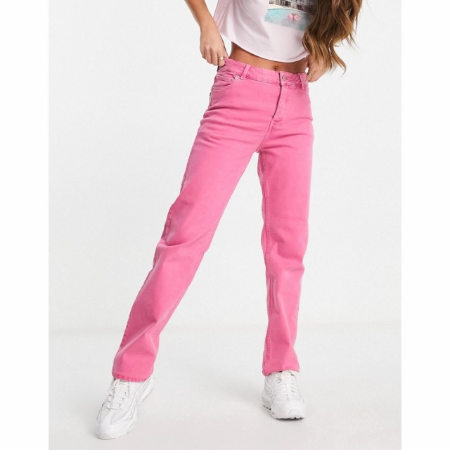 JJXX レディース ジーンズ・デニム ボトムス・パンツ Seoul Mid Waist Straight Leg Jeans In Bright Pink ブライトピンク