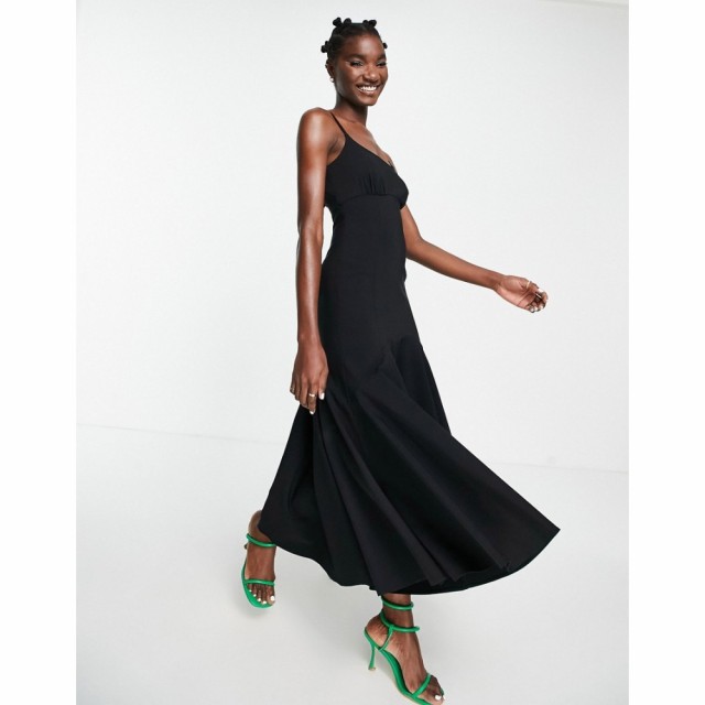 トップショップ Topshop レディース ワンピース キャミワンピ ワンピース・ドレス Cami Fishtail Maxi Dress In Black ブラック