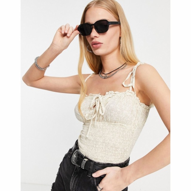 フリーピープル Free People レディース ボディースーツ インナー・下着 Bardot Ruched Cami Bodysuit In Ivory アイボリー