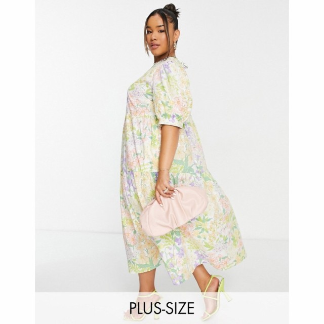 ノーバディーズチャイルド Nobodys Child Plus レディース ワンピース Ａライン ワンピース・ドレス Rochelle Tiered Floral Print Dress