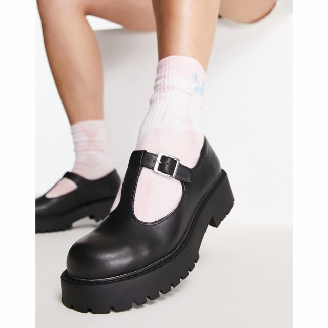 モンキ Monki レディース シューズ・靴 Vegan Buckle Shoe With Chunky Sole In Black ブラック