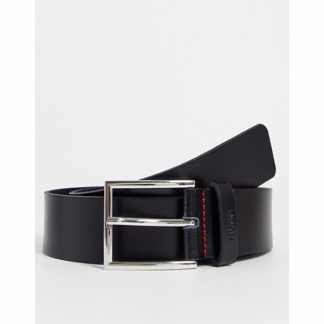 ヒューゴ ボス HUGO メンズ ベルト Hugo Giaspo Leather Belt In Black ブラック