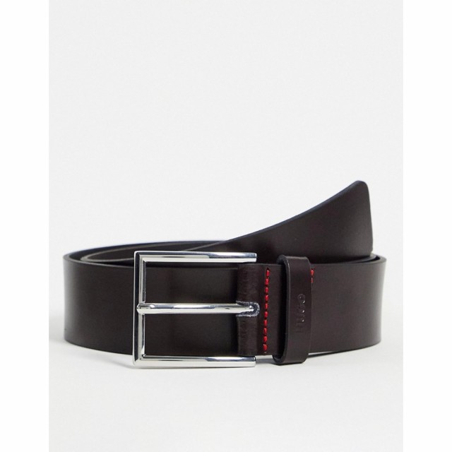 ヒューゴ ボス HUGO メンズ ベルト Hugo Giaspo Leather Belt In Brown ブラウン