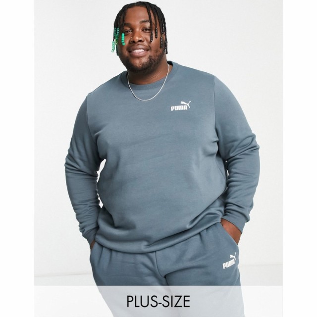 プーマ Puma メンズ スウェット・トレーナー トップス Plus Essentials Small Logo Sweatshirt In Dark Blue ダークブルー