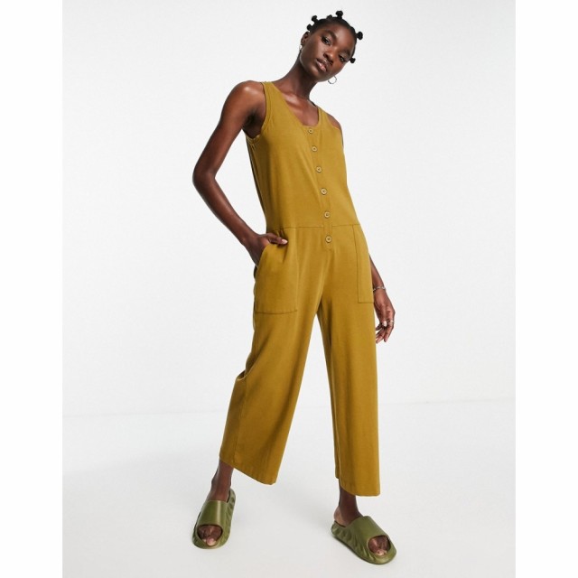 ホイッスルズ Whistles レディース オールインワン ジャンプスーツ ノースリーブ Button Front Sleeveless Jersey Jumpsuit In Khaki カ