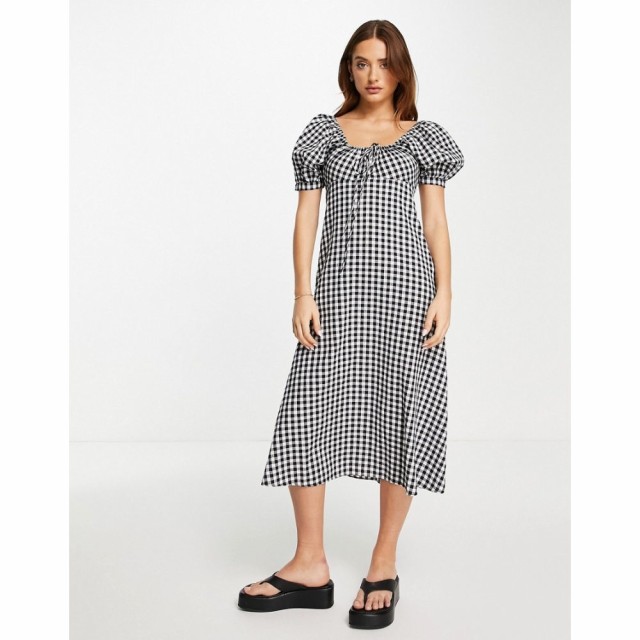 ホイッスルズ Whistles レディース ワンピース ワンピース・ドレス Elouise Tie Detail Midi Dress In Gingham Check ブラック/マルチ