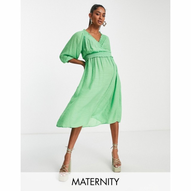 ママリシャス Mama.licious レディース ワンピース マタニティウェア ミドル丈 ワンピース・ドレス Mamalicious Maternity Midi Dress In