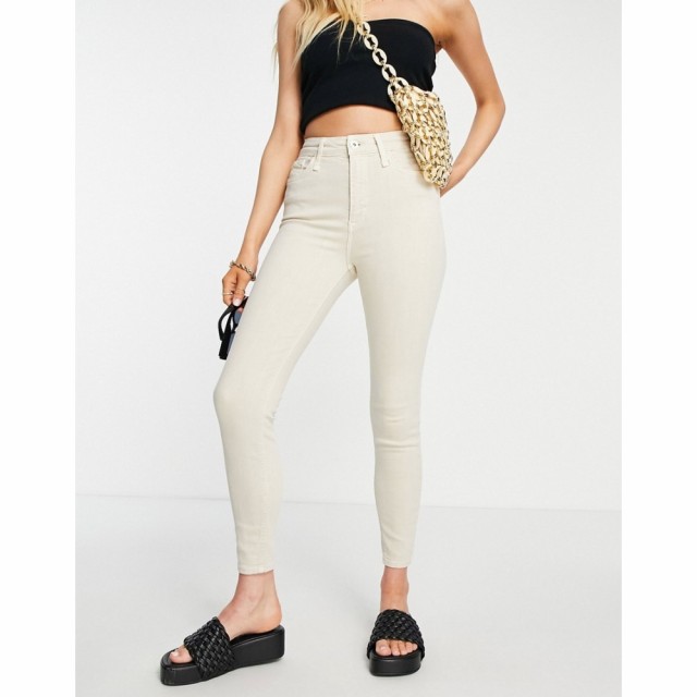 リバーアイランド River Island レディース ジーンズ・デニム スキニー ボトムス・パンツ High Rise Skinny Jean In Ecru エクリュ