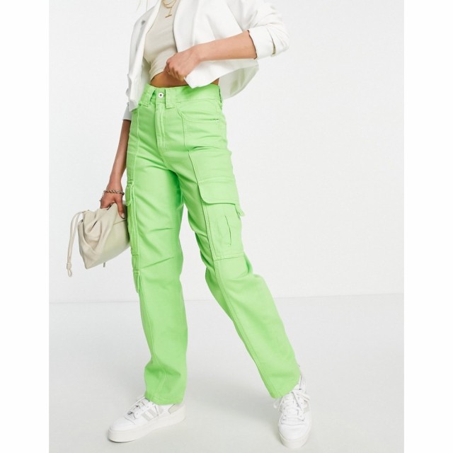 リバーアイランド River Island レディース ジーンズ・デニム ボトムス・パンツ High Rise Cargo Jean In Bright Green