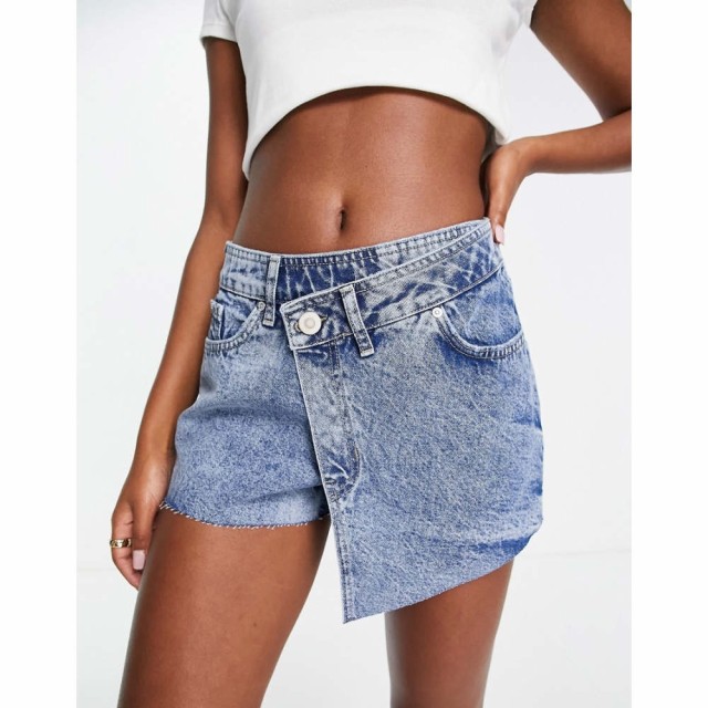 リバーアイランド River Island レディース ミニスカート スコート スカート Wrap Denim Skort In Blue